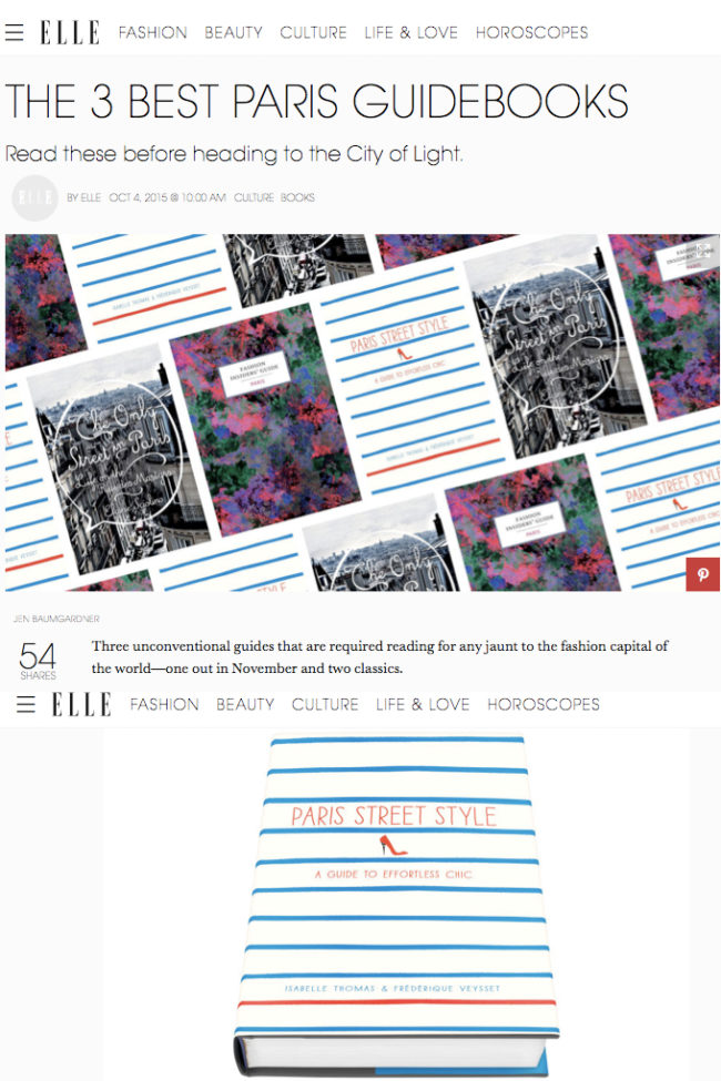 Speaking of 'Paris Street Style' in ELLE magazine