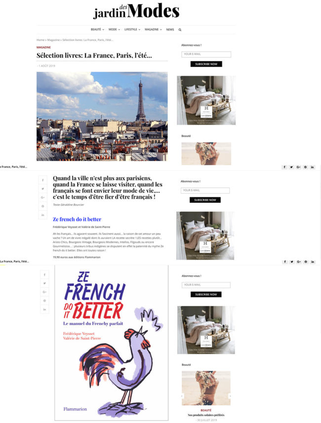 Speaking of Ze French do it better in Jardin des Modes magazine